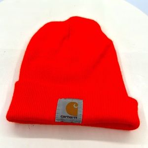 Orange Carhartt Beanie bright deep orange